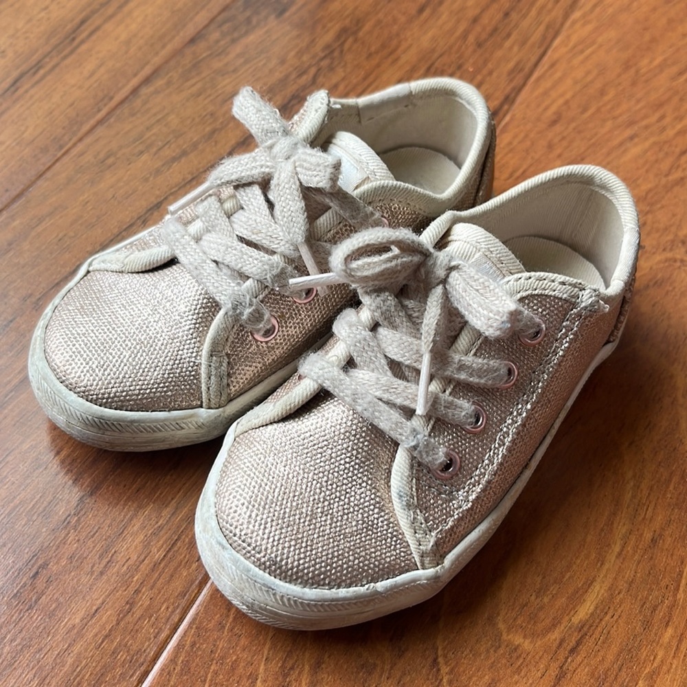 Rose Gold Keds w/ Velcro Closure Sz 7